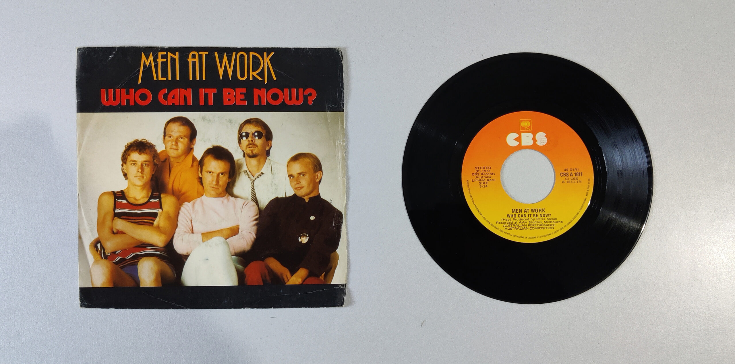 Men At Work - Who Can It Be Now - 7 inch single